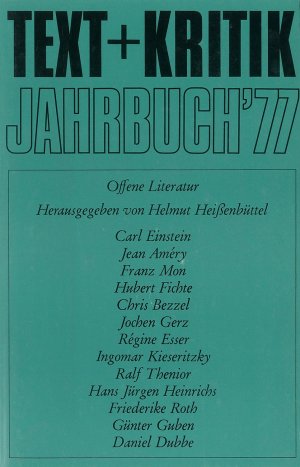 ISBN 9783921402511: Jahrbuch '77 - Offene Literatur