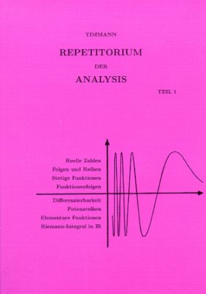 ISBN 9783923923502: Repetitorium der Analysis, Teil 1