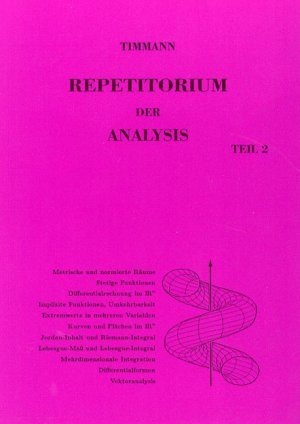 ISBN 9783923923526: Repetitorium der Analysis, Teil 2