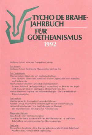 ISBN 9783926347145: Tycho de Brahe-Jahrbuch für Goetheanismus / Tycho de Brahe-Jahrbuch für Goetheanismus - 1992 (T26)