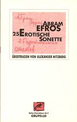 gebrauchtes Buch – Abram Efros – 25 erotische Sonette