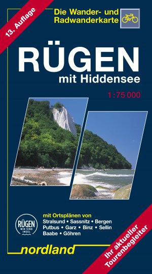 ISBN 9783928397063: Rügen mit Hiddensee - 1:75000, Wander- und Radwanderkarte