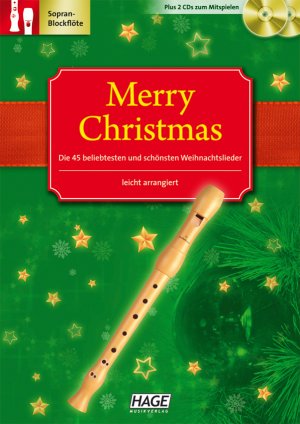 ISBN 9783930159215: Merry Christmas für Blockflöte - Ausgabe für C-Instrumente (Blockflöte) 45 Weihnachtsleider mit 2 Playback CDs