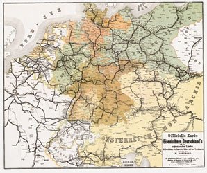 ISBN 9783932554216: DEUTSCHLAND 1862/1863. Officielle Karte der Eisenbahnen Deutschlands und der angrenzenden Länder (Plano)