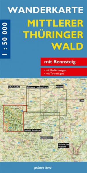 ISBN 9783935621076: Wanderkarte Mittlerer Thüringer Wald - Mit Rennsteig. Maßstab 1:50.000.