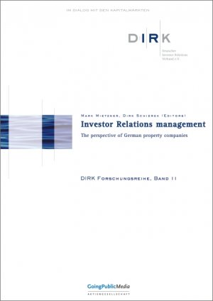 ISBN 9783937459493: Investor Relations management - The perspective of German property companies