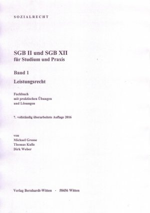 ISBN 9783939203896: SGB II und SGB XII für Studium und Praxis, Band 1 – (keine Auslieferung über den Buchhandel)