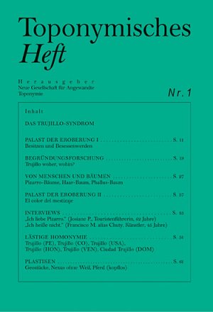 ISBN 9783940999191: Toponymisches Heft 1 – Das Trujillo-Syndrom