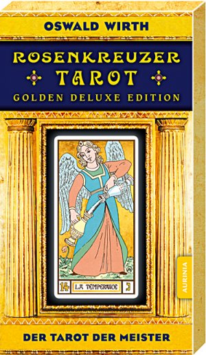 gebrauchtes Buch – Oswald Wirth – Golden Rosenkreuzer Wirth Tarot - Golden Deluxe Edition mit Booklet in Deutsch English Français