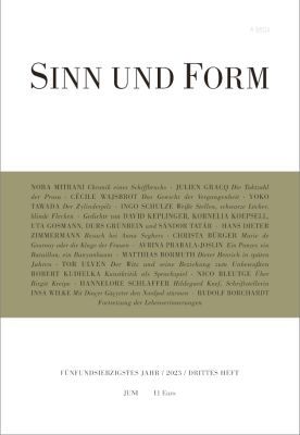 ISBN 9783943297713: SINN UND FORM 3/2023 - Beiträge zur Literatur