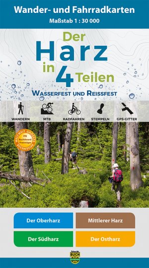 ISBN 9783945974049: Der Harz in 4 Teilen - Wasserfestes und reißfestes Wander- und Fahrradkarten-Set: Der Oberharz • Mittlerer Harz • Der Südharz • Der Ostharz