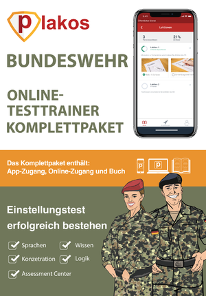 ISBN 9783948144524: Bundeswehr Einstellungstest Komplettpaket - Online-Testtrainer mit Buch | Eignungstest im Auswahlverfahren erfolgreich bestehen | 2.500 Aufgaben und Tests mit Lösungen: Erfahrungsbericht, Sport, Computertest, Logik, Konzentration, Sprache