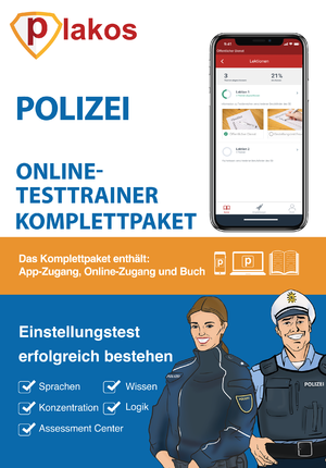 ISBN 9783948144531: Einstellungstest Polizei - über 1.200 Eignungstest-Aufgaben mit Lösungen und App : Auswahlverfahren mittlerer und gehobener Dienst : Bewerbung, Allgemeinwissen, Konzentration, Deutsch, Logik, Mathe, Sport