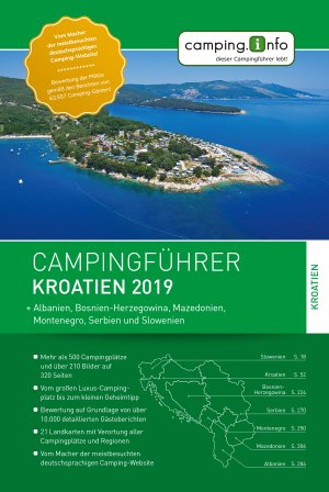 ISBN 9783950431766: Camping.info Campingführer Kroatien 2019 – + Albanien, Bosnien-Herzegowina, Mazedonien, Montenegro, Serbien und Slowenien