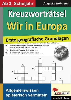 ISBN 9783955138318: Kreuzworträtsel Wir in Europa - Erste geographische Grundlagen