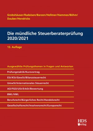 ISBN 9783955546755: Die mündliche Steuerberaterprüfung 2020/2021