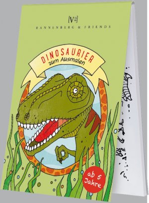 gebrauchtes Buch – Frielinghaus Design – Dinosaurier zum Ausmalen - Malblöckchen