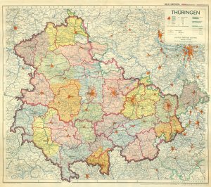 ISBN 9783959661799: Historische Karte: LAND THÜRINGEN 1951 (Plano) – Die Karte zeigt die Kreise von 1950 sowie die geplanten neuen Kreise von 1952 [Verwaltungskarte]