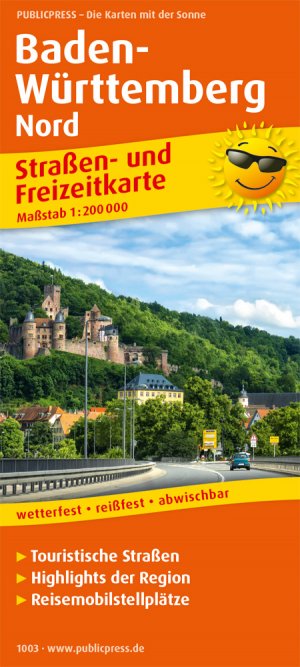 ISBN 9783961320035: Baden-Württemberg Nord – Straßen- und Freizeitkarte mit touristischen Straßen, Highlights der Region und Reisemobilstellplätzen. 1:200000