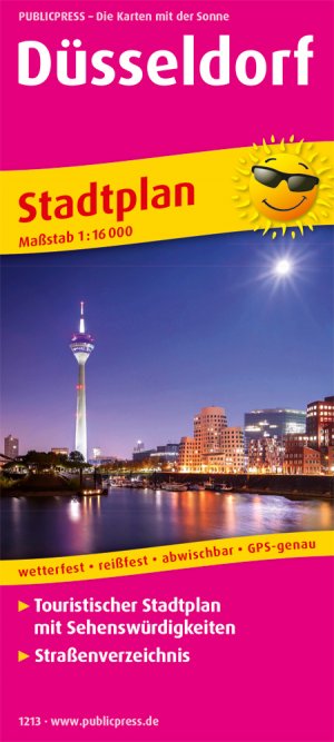 ISBN 9783961322138: Düsseldorf – Touristischer Stadtplan mit Sehenswürdigkeiten und Straßenverzeichnis. 1:16000