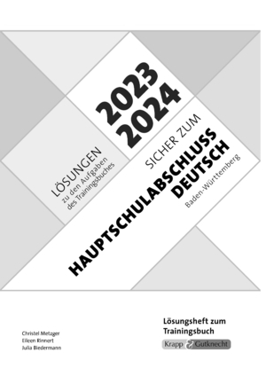 ISBN 9783963230684: Sicher zum Hauptschulabschluss Deutsch Baden-Württemberg 2023 und 2024, m. 1 Online-Zugang