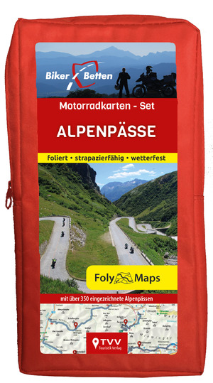 ISBN 9783965990456: Motorradkarten-Set Alpenpässe - 350 eingezeichnete Alpenpässe 1:250 000