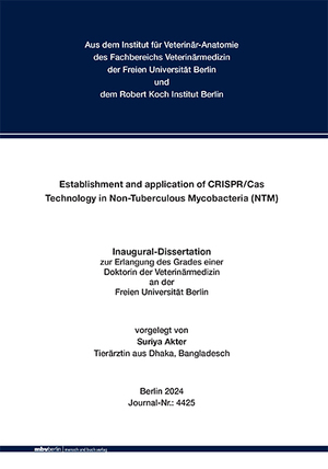 ISBN 9783967292374: Establishment and application of CRISPR/Cas Technology in Non-Tuberculous Mycobacteria (NTM)