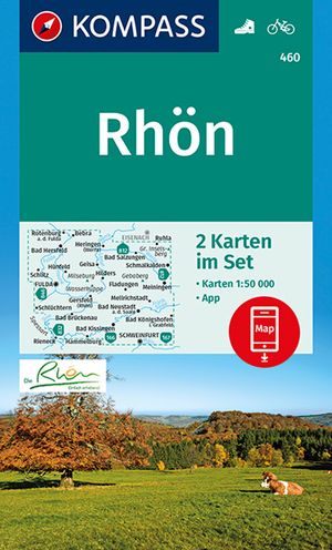 ISBN 9783990446041: KOMPASS Wanderkarten-Set 460 Rhön (2 Karten) 1:50.000 - inklusive Karte zur offline Verwendung in der KOMPASS-App. Fahrradfahren.