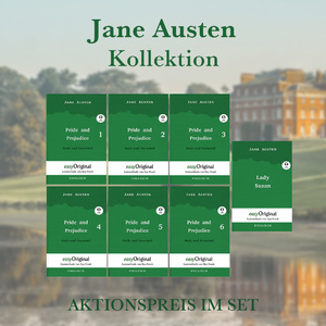 ISBN 9783991127345: Jane Austen Kollektion Hardcover (7 Bücher + 7 MP3 Audio-CDs) - Lesemethode von Ilya Frank - Zweisprachige Ausgabe Englisch-Deutsch