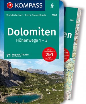 ISBN 9783991211402: KOMPASS Wanderführer Dolomiten Höhenweg 1 bis 3, 71 Touren mit Extra-Tourenkarte - GPS-Daten zum Download