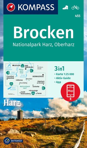 ISBN 9783991216926: KOMPASS Wanderkarte 455 Brocken, Nationalpark Harz, Oberharz 1:25.000