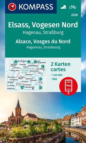 ISBN 9783991217923: KOMPASS Wanderkarten-Set 2220 Elsass, Vogesen Nord, Hagenau, Straßburg / Alsace, Vosges du Nord, Haguenau, Strasbourg (2 Karten) 1:50.000 - inklusive Karte zur offline Verwendung in der KOMPASS-App