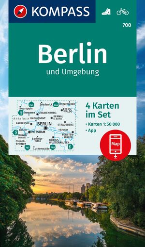 ISBN 9783991219965: KOMPASS Wanderkarten-Set 700 Berlin und Umgebung (4 Karten) 1:50.000 - inklusive Karte zur offline Verwendung in der KOMPASS-App. Fahrradfahren.