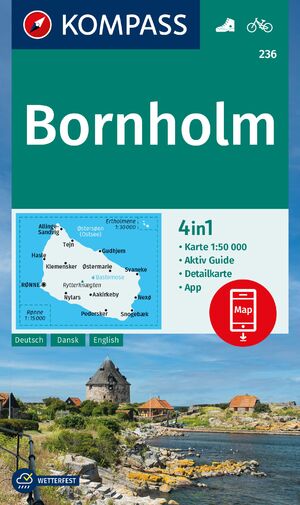 ISBN 9783991540687: KOMPASS Wanderkarte 236 Bornholm 1:50.000 - 4in1 Wanderkarte mit Aktiv Guide und Stadtplan inklusive Karte zur offline Verwendung in der KOMPASS-App. Fahrradfahren.