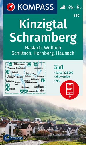 neues Buch – KOMPASS Wanderkarte 880 Kinzigtal Schramberg, 1:25.000