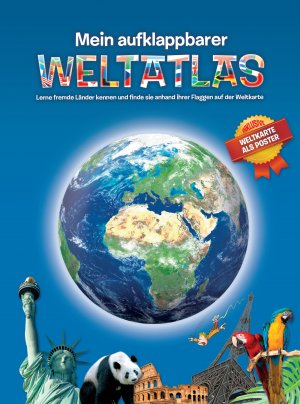 gebrauchtes Buch – Mein aufklappbarer Weltatlas - Weltkarte als Poster