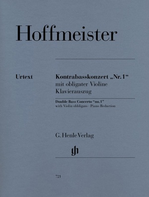 gebrauchtes Buch – Anton Hoffmeister, Franz und Hrsg – Kontrabasskonzert Nr. 1 mit obligater Violine; Klavierauszug