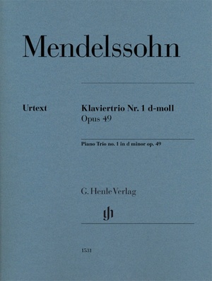 ISBN 9790201815312: Mendelssohn Bartholdy, Felix - Klaviertrio Nr. 1 d-moll op. 49