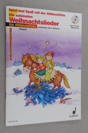 gebrauchtes Buch – Die schönsten Weihnachtslieder - sehr leicht bearbeitet. 1-2 Alt-Blockflöten.