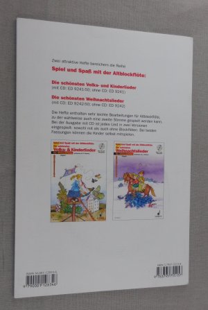 gebrauchtes Buch – Die schönsten Weihnachtslieder - sehr leicht bearbeitet. 1-2 Alt-Blockflöten.