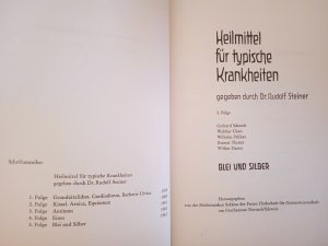 antiquarisches Buch – Rudolf Steiner – Heilmittel für typische Krankheiten gegeben durch Rudolf Steiner - Blei und Silber, Folge 5