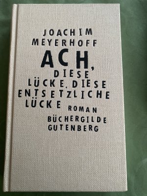 gebrauchtes Buch – Joachim Meyerhoff – Ach, diese Lücke, diese entsetzliche Lücke - Roman