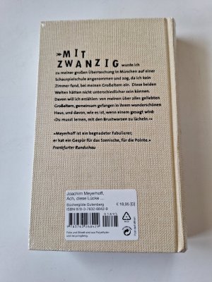 neues Buch – Joachim Meyerhoff – Ach, diese Lücke, diese entsetzliche Lücke