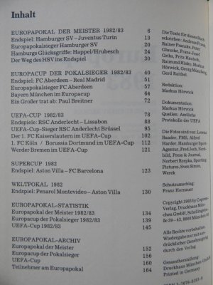 gebrauchtes Buch – Becker, Friedebert  – Europapokal 1983