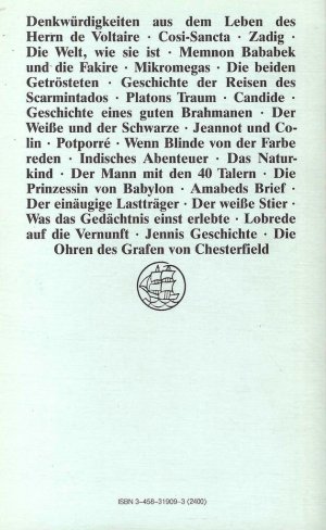 gebrauchtes Buch – François-Marie Voltaire – Sämtliche Romane und Erzählungen