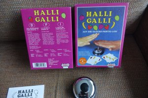 gebrauchtes Spiel – Haim Shafir – Halli Galli. Auf die Glocke-fertig-los! 1992 Amigo - 2 - 6 Spieler - ab 6 Jahren - Spieldauer 15 Minuten