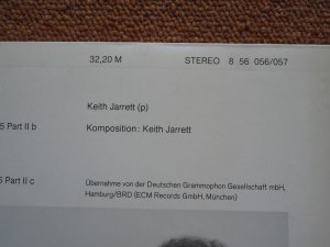 gebrauchter Tonträger – Keith Jarrett – The Köln Concert