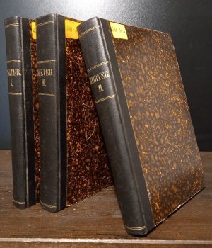 antiquarisches Buch – Hurter, H.  – Theologiae dogmaticae compendium in usum studiosorum theologiae. Band 1-3 (= vollständig). [Von Hugo Hurter]. - Tomus I: Theologia generalis complectens Tractatus quatuor. - Tomus II: Theologiae specialis Pars prior complectens Tractatus tres de Deo uno et trino, de Deo creatore et de verbo incarnato. - Tomus III: Theologiae specialis. Pars altera complectens Tractatus tres de Gratia, de Sacramentis et de Deo omnium consummatore.