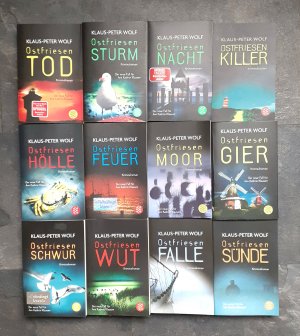 gebrauchtes Buch – Klaus-Peter Wolf – 12 X Ostfriesen Krimis - Killer + Sünde + Falle + Moor + Feuer + Wut + Schwur + Tod + Gier + Nacht + Hölle + Sturm