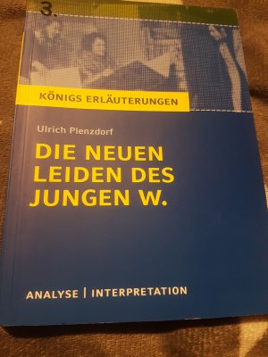 gebrauchtes Buch – Ulrich Plenzdorf – Die neuen Leiden des jungen W. von Ulrich Plenzdorf - Textanalyse und Interpretation mit ausführlicher Inhaltsangabe und Abituraufgaben mit Lösungen